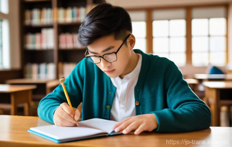 번역사 자격증 시험장에서의 팁 - **Prompt:** A diverse young adult translator, wearing a comfortable yet stylish outfit (e.g., a well...